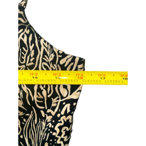 Vintage Jessica Howard Petite Black & Tan Abstract Pattern Fit & Flare Dress - Picture 11 of 11